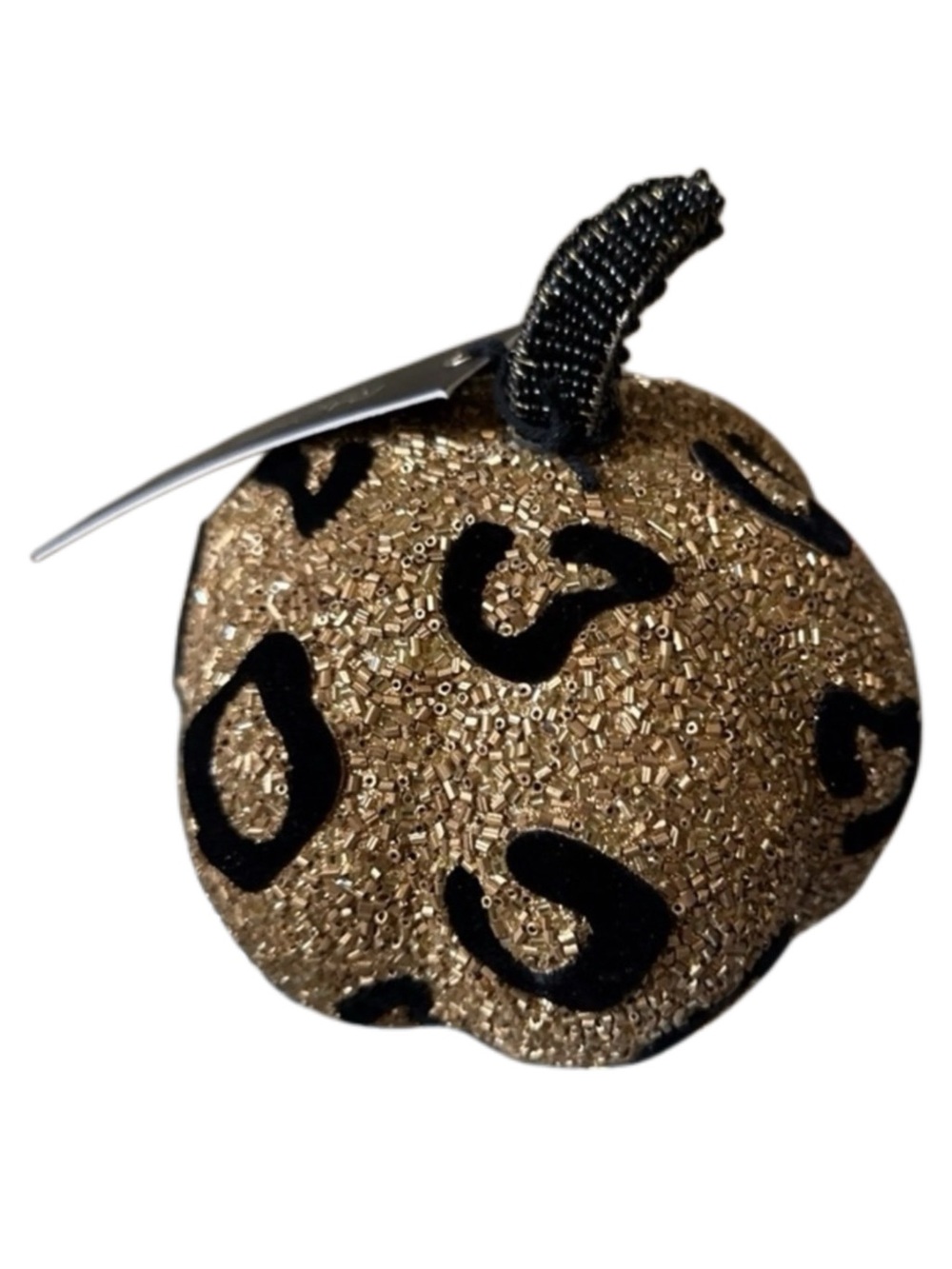 Rachel Zoe Beaded Leopard Print Decorative Pumpkin